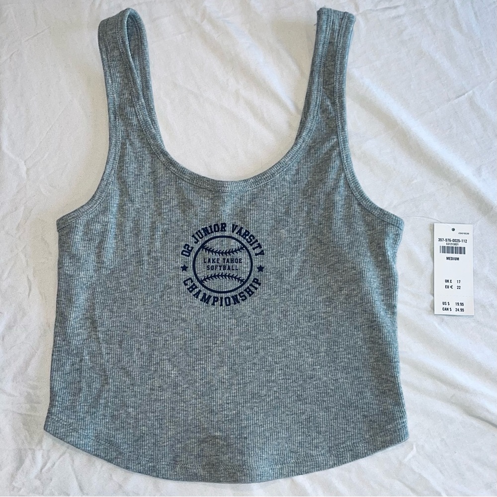 HOLLISTER NWT Grey Cropped Tank